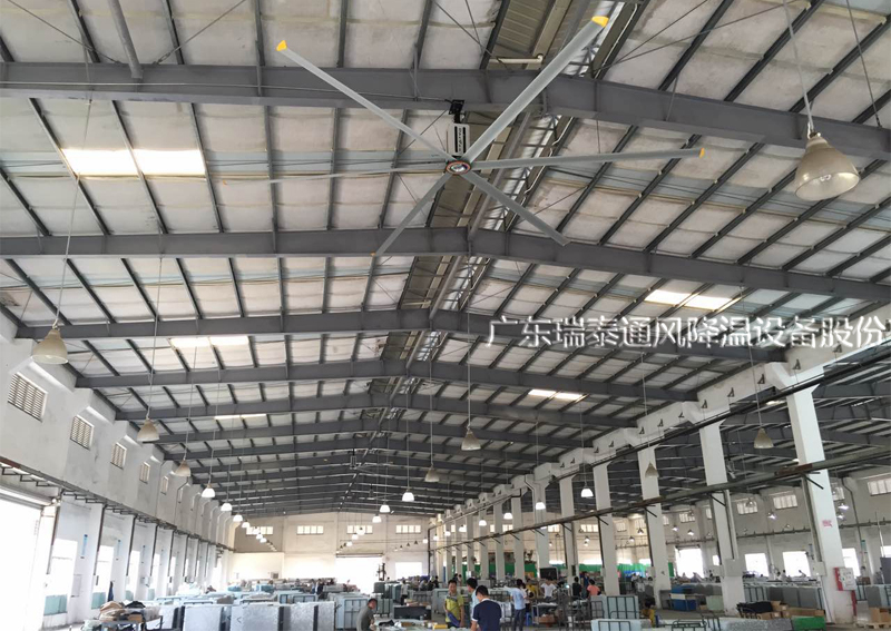 瑞泰風(fēng)工廠車間用大型工業(yè)吊扇，大型廠房應(yīng)用案例