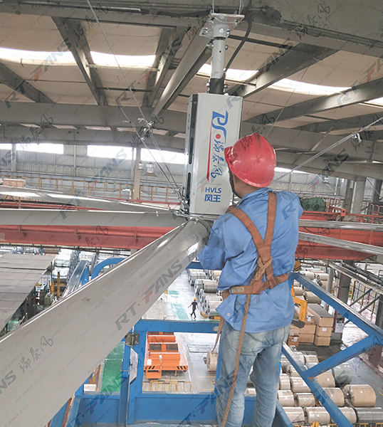 廣州大型工業(yè)吊扇安裝，瑞泰風(fēng)教您安裝小竅門